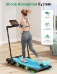 THERUN Foldable Treadmill with Remote and LED Display