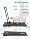 THERUN Foldable Treadmill with Remote and LED Display
