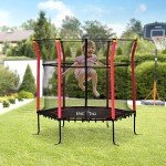 Kids 63-Inch Trampoline with Enclosure Net