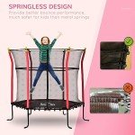 Kids 63-Inch Trampoline with Enclosure Net
