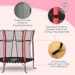 Kids 63-Inch Trampoline with Enclosure Net