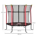 Kids 63-Inch Trampoline with Enclosure Net