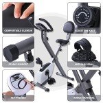 Foldable Exercise Bike with Magnetic Resistance & LCD