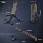 PASYOU Foldable Adjustable Weight Bench for Home Fitness