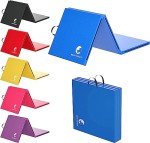 MAXSTRENGTH Tri Folding Exercise Mat – 6ft Blue