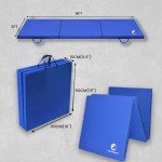 MAXSTRENGTH Tri Folding Exercise Mat – 6ft Blue