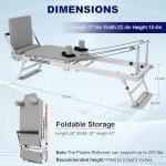 Foldable Pilates Reformer Machine for Home Workouts