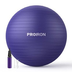 Purple 55cm PROIRON Yoga Ball for Home Fitness