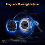 LABGREY Foldable Magnetic Rowing Machine with Bluetooth