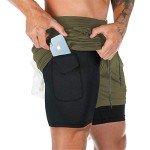 Men's 2-in-1 Running Gym Shorts with Pockets
