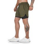 Men's 2-in-1 Running Gym Shorts with Pockets