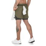 Men's 2-in-1 Running Gym Shorts with Pockets