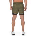 Men's 2-in-1 Running Gym Shorts with Pockets