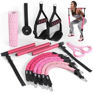 ALongSong Pilates Bar and Resistance Bands Set