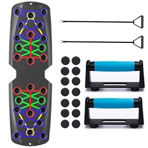 12-in-1 Push Up Board with Handles & Bands