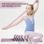 SULIVES Elastic Yoga Straps for Stretching and Flexibility