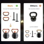 RUNWE 88 lb Adjustable Dumbbell & Barbell Set