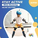 Blue Adjustable Light-Up Inline Skates for Kids