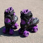Adjustable Purple Quad Roller Skates for Kids