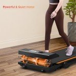 Foldable Treadmill with Adjustable Speed, Orange