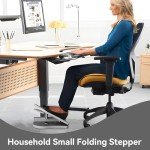 HERCHR Foldable Foot Stepper with Resistance Bands