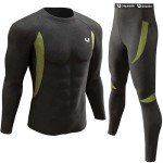 Men's Thermal Base Layer Set for Workout & Skiing