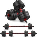 Adjustable 20kg Dumbbells Set for Home Gym
