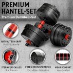 Adjustable 20kg Dumbbells Set for Home Gym