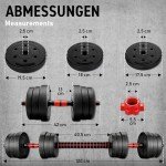 Adjustable 20kg Dumbbells Set for Home Gym