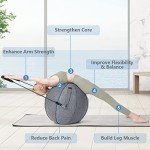 GYMAX 65cm Yoga Ball with Resistance Bands & Pump