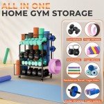 Bonvork Adjustable Dumbbell Rack with Wheels