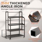 Bonvork Adjustable Dumbbell Rack with Wheels