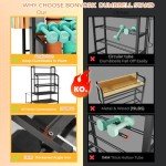 Bonvork Adjustable Dumbbell Rack with Wheels