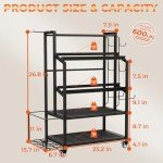 Bonvork Adjustable Dumbbell Rack with Wheels