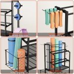 Bonvork Adjustable Dumbbell Rack with Wheels