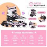 Light-Up Adjustable Inline Skates for Kids - Pink