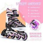 Light-Up Adjustable Inline Skates for Kids - Pink