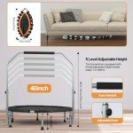 40'' Foldable Mini Trampoline with Adjustable Handle