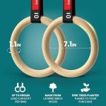 Wooden Gymnastic Rings Set with Door Anchor