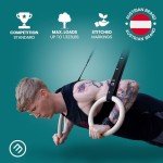 Wooden Gymnastic Rings Set with Door Anchor