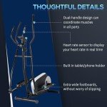 HOMCOM Elliptical Machine with Magnetic Resistance & Monitor