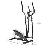 HOMCOM Elliptical Machine with Magnetic Resistance & Monitor
