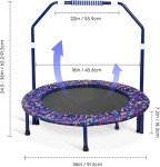 36-Inch Adjustable Mini Trampoline for Kids