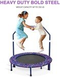 36-Inch Adjustable Mini Trampoline for Kids