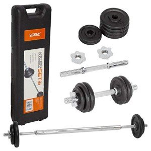 30kg Adjustable Dumbbell and Barbell Weight Set