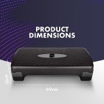 KAYMAN Adjustable Fitness Stepper - Grey