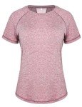 Pink Short Sleeve Gym Top for Women