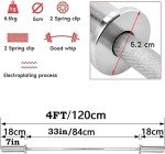 MYOYAY 4ft Weight Lifting Barbell with Collars