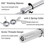 MYOYAY 4ft Weight Lifting Barbell with Collars