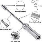 MYOYAY 4ft Weight Lifting Barbell with Collars